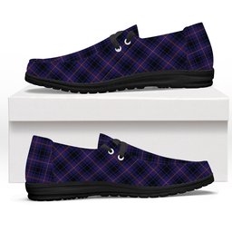 ScotsTee Shop Scottish MacIver of Strome Tartan Plaid Canvas Loafer Shoes