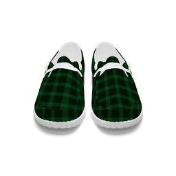 ScotsTee Shop Scottish MacKillen Hunting Tartan Plaid Canvas Loafer Shoes
