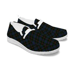 ScotsTee Shop Scottish MacKean Hunting Tartan Plaid Canvas Loafer Shoes