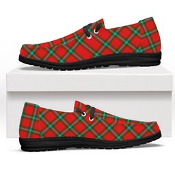ScotsTee Shop Scottish MacLaine of Loch Buie Tartan Plaid Canvas Loafer Shoes