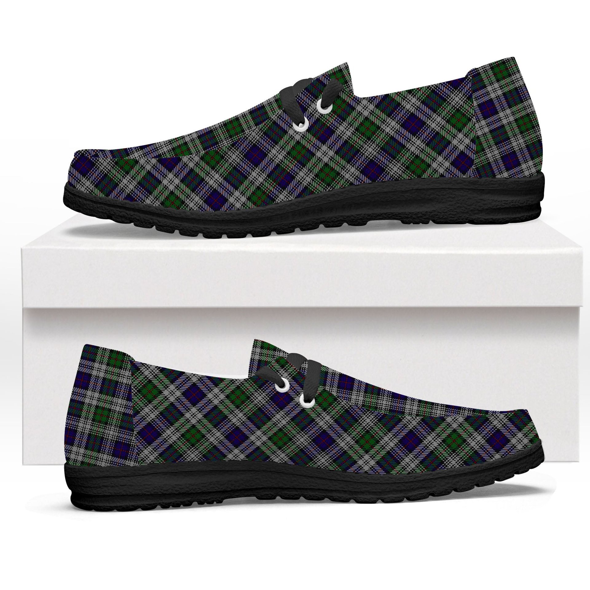 ScotsTee Shop Scottish MacKinlay Dress Tartan Plaid Canvas Loafer Shoes
