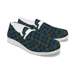 ScotsTee Shop Scottish MacNeacail Hunting Tartan Plaid Canvas Loafer Shoes