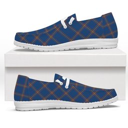 ScotsTee Shop Scottish MacLaine of Loch Buie Hunting Ancient Tartan Plaid Canvas Loafer Shoes