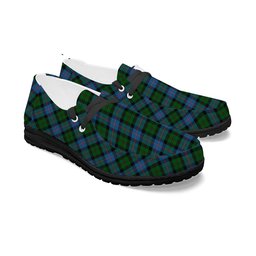ScotsTee Shop Scottish MacNeil of Barra Chief Tartan Plaid Canvas Loafer Shoes