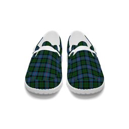 ScotsTee Shop Scottish MacNeil of Barra Chief Tartan Plaid Canvas Loafer Shoes