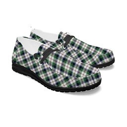 ScotsTee Shop Scottish MacNachten Dress Modern Tartan Plaid Canvas Loafer Shoes