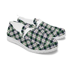ScotsTee Shop Scottish MacNachten Dress Modern Tartan Plaid Canvas Loafer Shoes