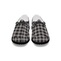 ScotsTee Shop Scottish MacPherson of Cluny Black and White Tartan Plaid Canvas Loafer Shoes