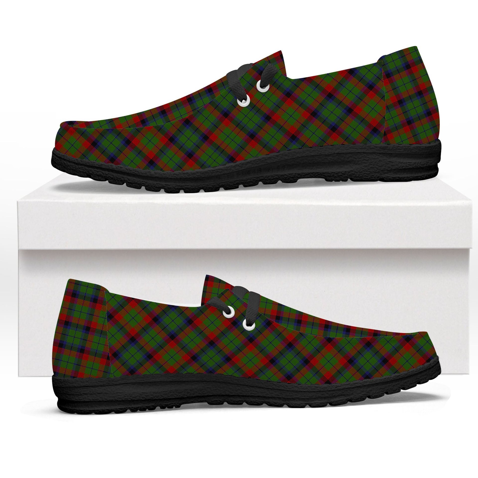 ScotsTee Shop Scottish MacNett Tartan Plaid Canvas Loafer Shoes