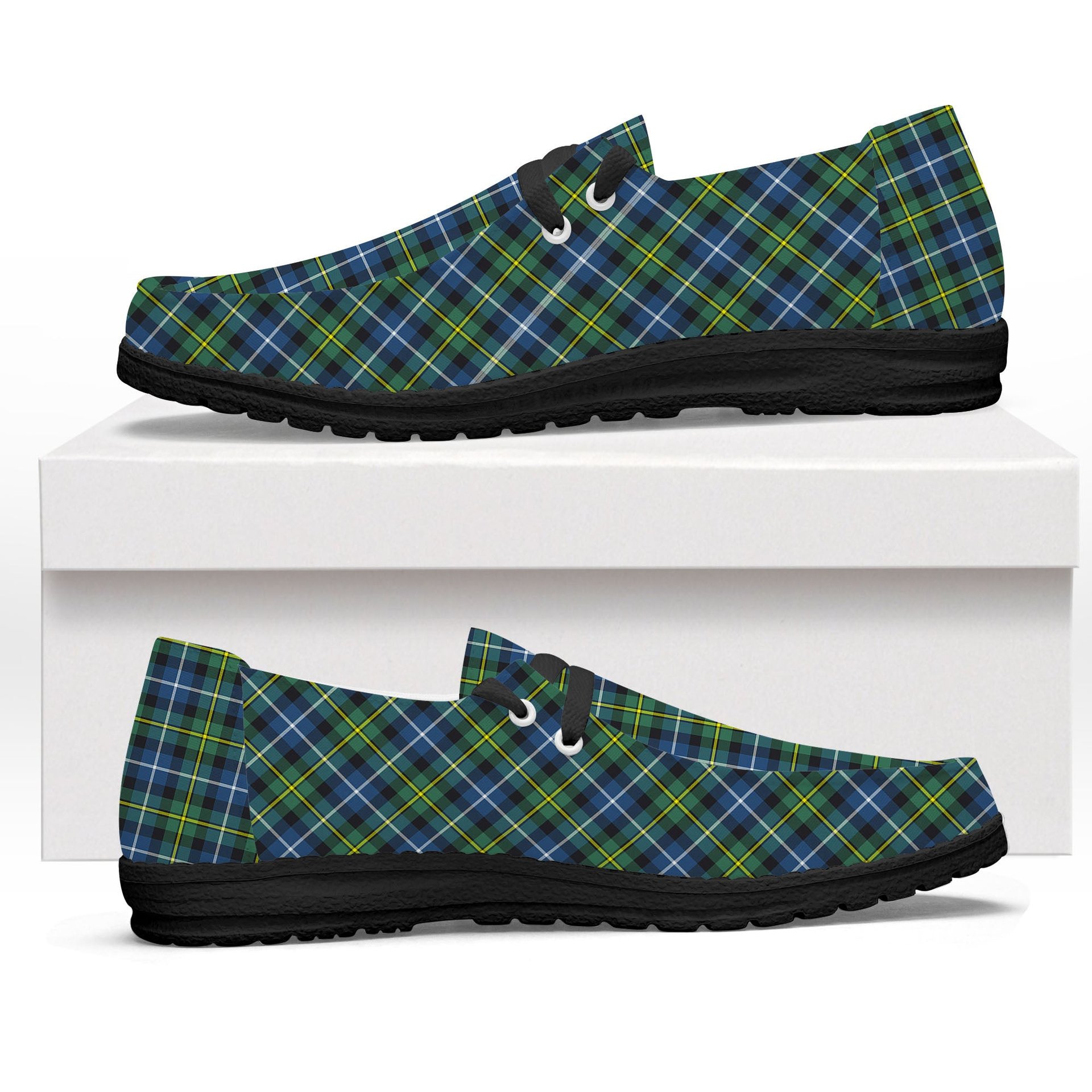 ScotsTee Shop Scottish MacNeill Of Barra Ancient Tartan Plaid Canvas Loafer Shoes