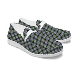 ScotsTee Shop Scottish Macnaghten Dress Tartan Plaid Canvas Loafer Shoes
