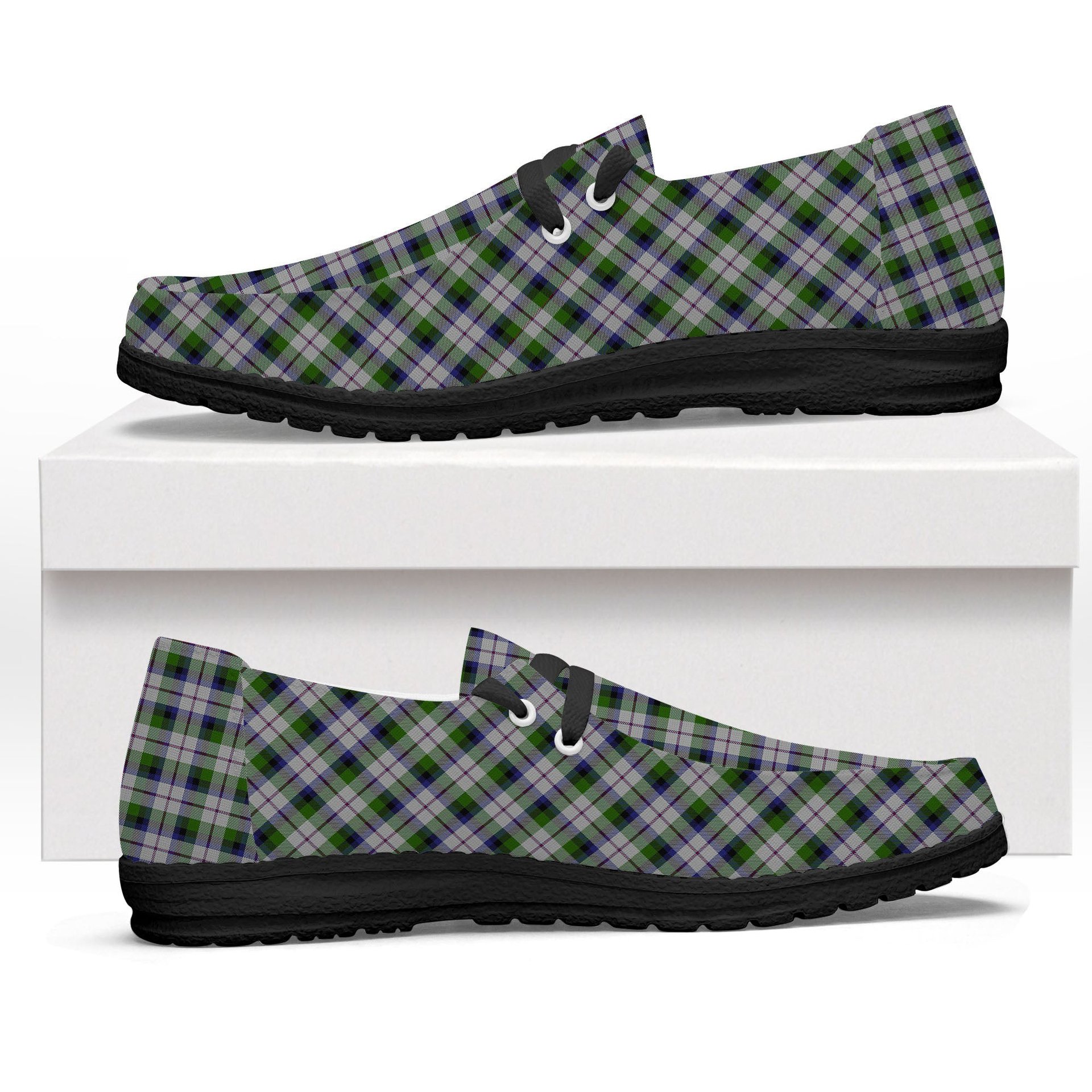 ScotsTee Shop Scottish Macnaghten Dress Tartan Plaid Canvas Loafer Shoes