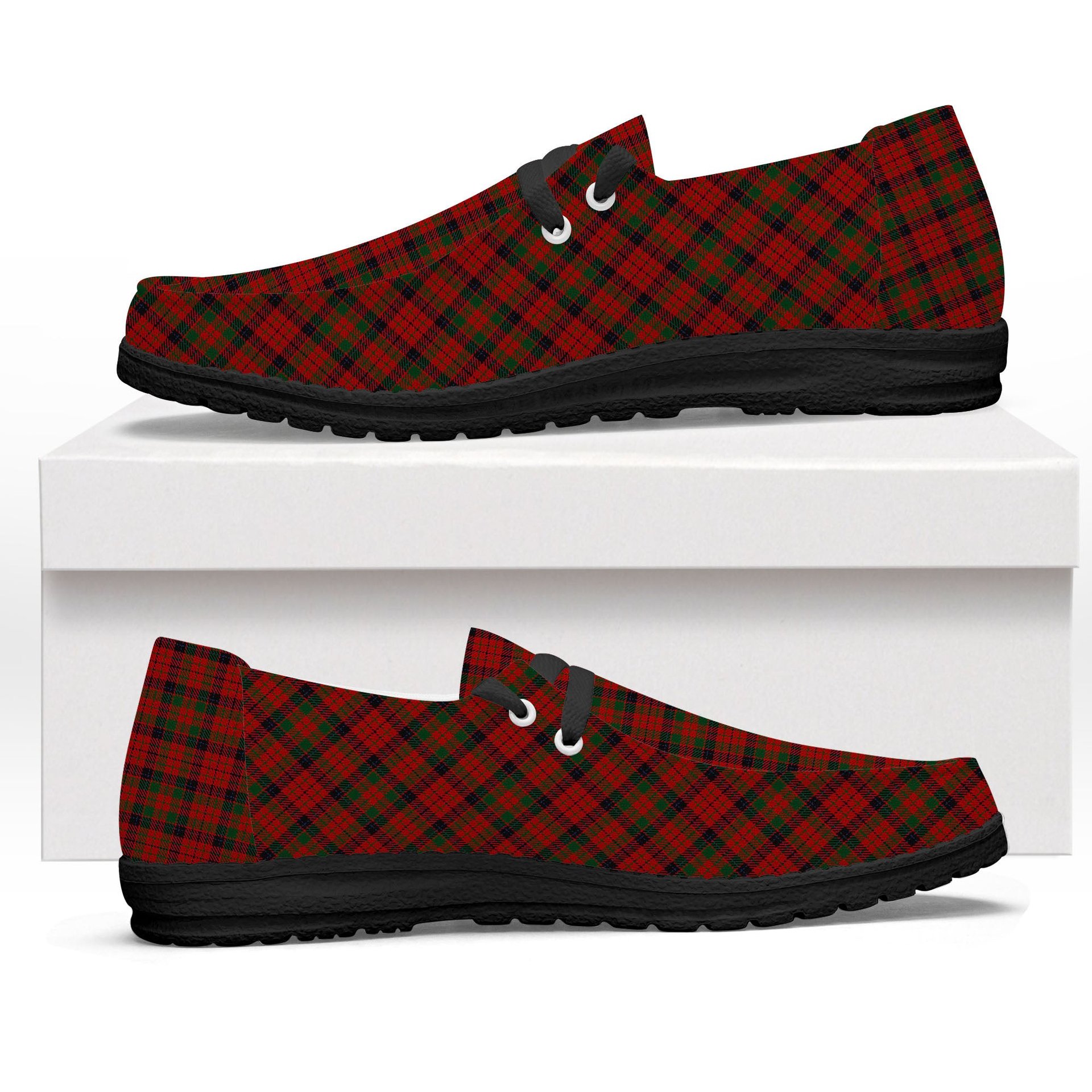 ScotsTee Shop Scottish MacNicol W & A Smith Tartan Plaid Canvas Loafer Shoes
