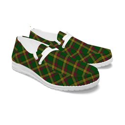 ScotsTee Shop Scottish MacMillan Anc Clans Originaux Tartan Plaid Canvas Loafer Shoes