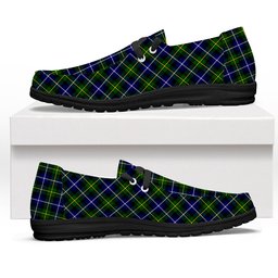 ScotsTee Shop Scottish MacNeill of Barra Modern Tartan Plaid Canvas Loafer Shoes
