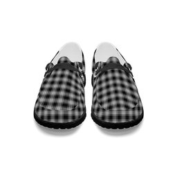 ScotsTee Shop Scottish MacPhee Black and White Tartan Plaid Canvas Loafer Shoes