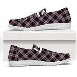 ScotsTee Shop Scottish MacPherson of Pitmain Tartan Plaid Canvas Loafer Shoes