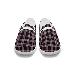 ScotsTee Shop Scottish MacPherson of Pitmain Tartan Plaid Canvas Loafer Shoes