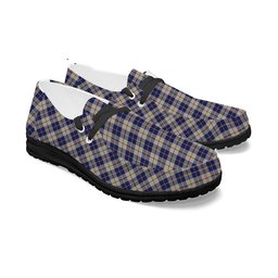 ScotsTee Shop Scottish MacRae of Conchra Tartan Plaid Canvas Loafer Shoes