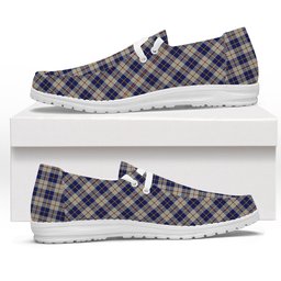 ScotsTee Shop Scottish MacRae of Conchra Tartan Plaid Canvas Loafer Shoes