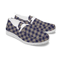 ScotsTee Shop Scottish MacRae of Conchra Tartan Plaid Canvas Loafer Shoes