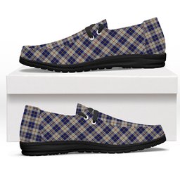 ScotsTee Shop Scottish MacRae of Conchra Tartan Plaid Canvas Loafer Shoes