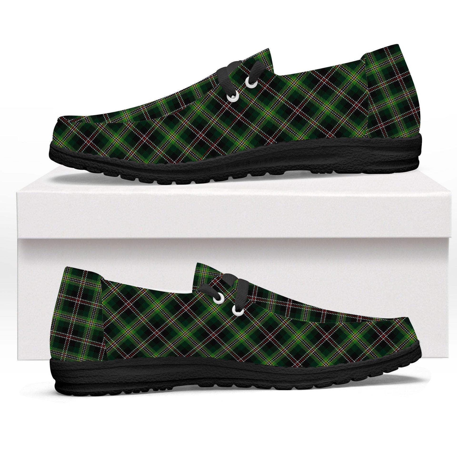 ScotsTee Shop Scottish Madewell Tartan Plaid Canvas Loafer Shoes