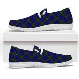 ScotsTee Shop Scottish Marshall of Keith Tartan Plaid Canvas Loafer Shoes