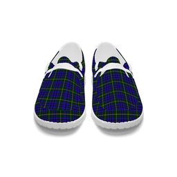 ScotsTee Shop Scottish Marshall of Keith Tartan Plaid Canvas Loafer Shoes