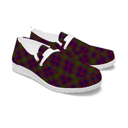 ScotsTee Shop Scottish MacTier of Durris Tartan Plaid Canvas Loafer Shoes