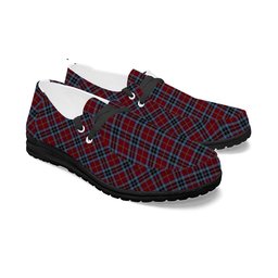 ScotsTee Shop Scottish MacTavish 2 Tartan Plaid Canvas Loafer Shoes