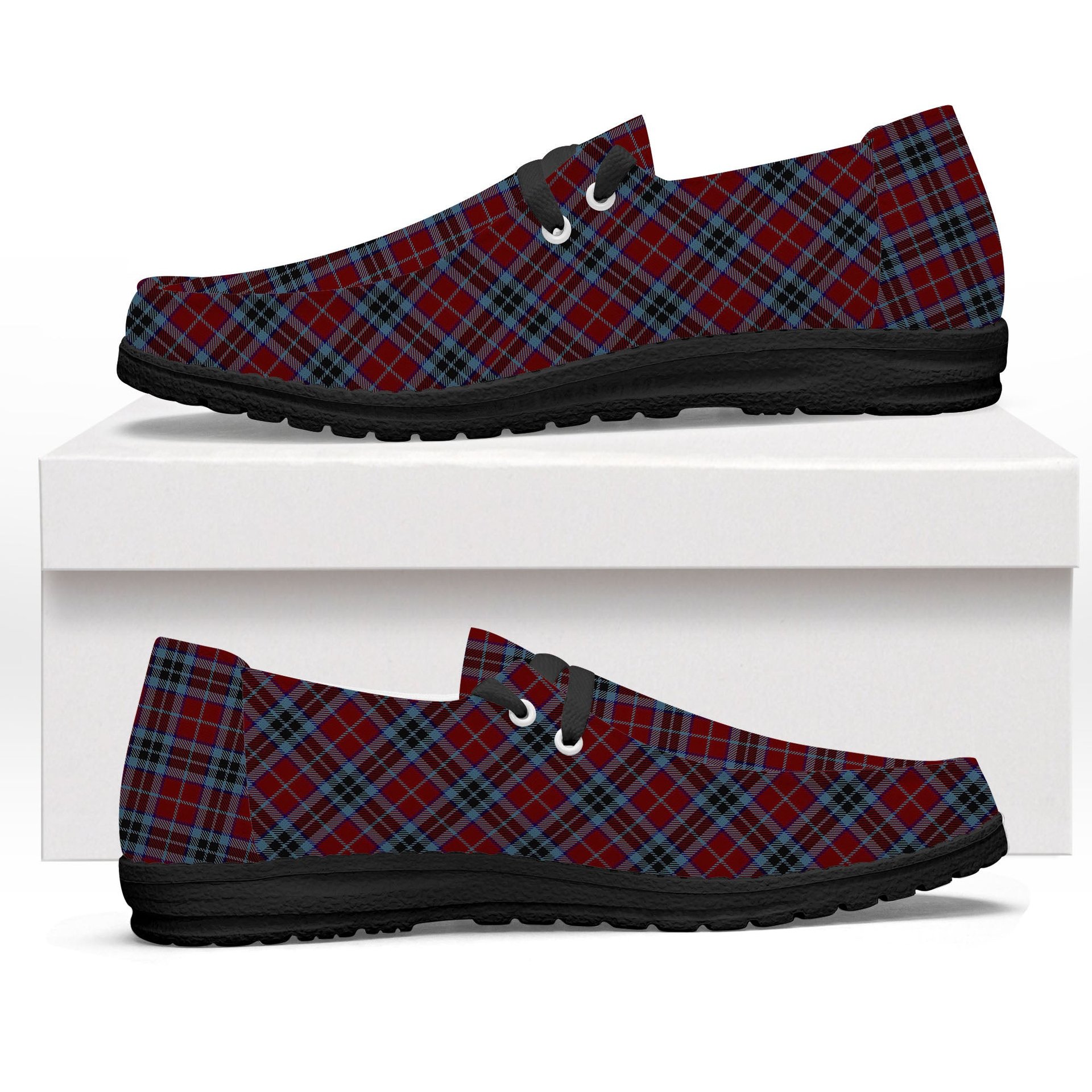 ScotsTee Shop Scottish MacTavish 2 Tartan Plaid Canvas Loafer Shoes