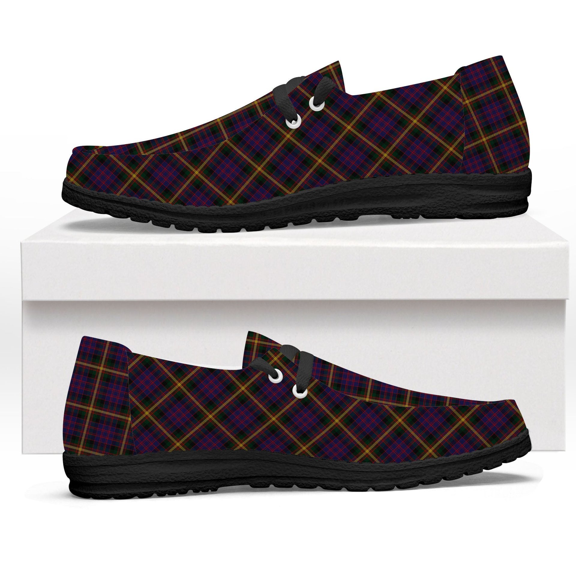 ScotsTee Shop Scottish MacSporran Tartan Plaid Canvas Loafer Shoes