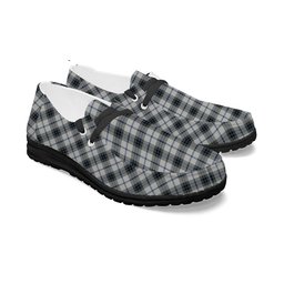 ScotsTee Shop Scottish MacTavish of Dunardry Dress Tartan Plaid Canvas Loafer Shoes