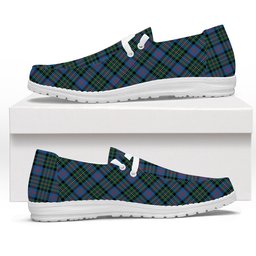 ScotsTee Shop Scottish Malcolm of Berwick Ancient Tartan Plaid Canvas Loafer Shoes