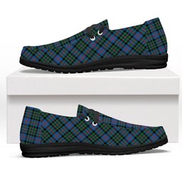 ScotsTee Shop Scottish Malcolm of Berwick Ancient Tartan Plaid Canvas Loafer Shoes