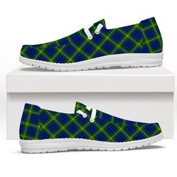 ScotsTee Shop Scottish Maitland SC Tartan Plaid Canvas Loafer Shoes