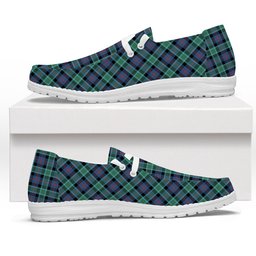 ScotsTee Shop Scottish MacTaggart Ancient Tartan Plaid Canvas Loafer Shoes