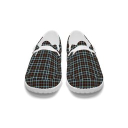 ScotsTee Shop Scottish MacThomas Hunting Modern Tartan Plaid Canvas Loafer Shoes