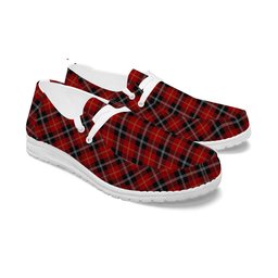 ScotsTee Shop Scottish Marjoribanks Tartan Plaid Canvas Loafer Shoes