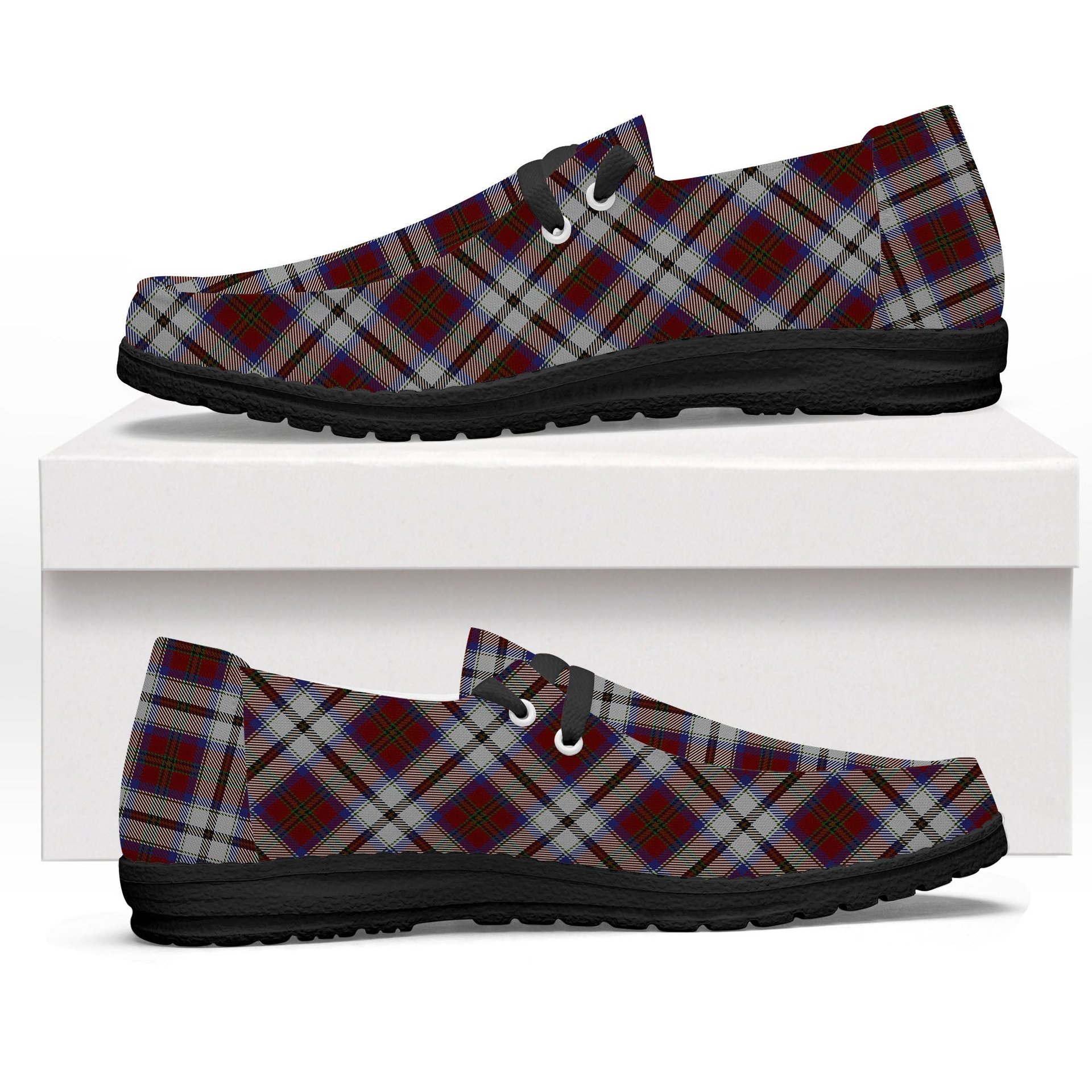 ScotsTee Shop Scottish McCulloch Dress Tartan Plaid Canvas Loafer Shoes