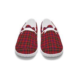 ScotsTee Shop Scottish McDonald of Glenaladale Modern Tartan Plaid Canvas Loafer Shoes
