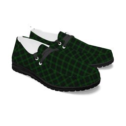 ScotsTee Shop Scottish McAulay Hunting Tartan Plaid Canvas Loafer Shoes
