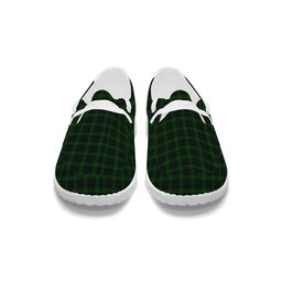 ScotsTee Shop Scottish McAulay Hunting Tartan Plaid Canvas Loafer Shoes