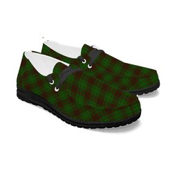 ScotsTee Shop Scottish McAlister of Glenbarr Hunting Tartan Plaid Canvas Loafer Shoes