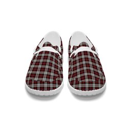 ScotsTee Shop Scottish McCandlish Arisaid Red Tartan Plaid Canvas Loafer Shoes