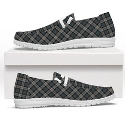 ScotsTee Shop Scottish McCandlish Dress Grey Tartan Plaid Canvas Loafer Shoes