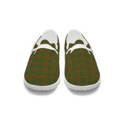 ScotsTee Shop Scottish McAlister of Glenbarr Hunting Modern Tartan Plaid Canvas Loafer Shoes