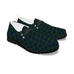 ScotsTee Shop Scottish McCallum Modern Tartan Plaid Canvas Loafer Shoes