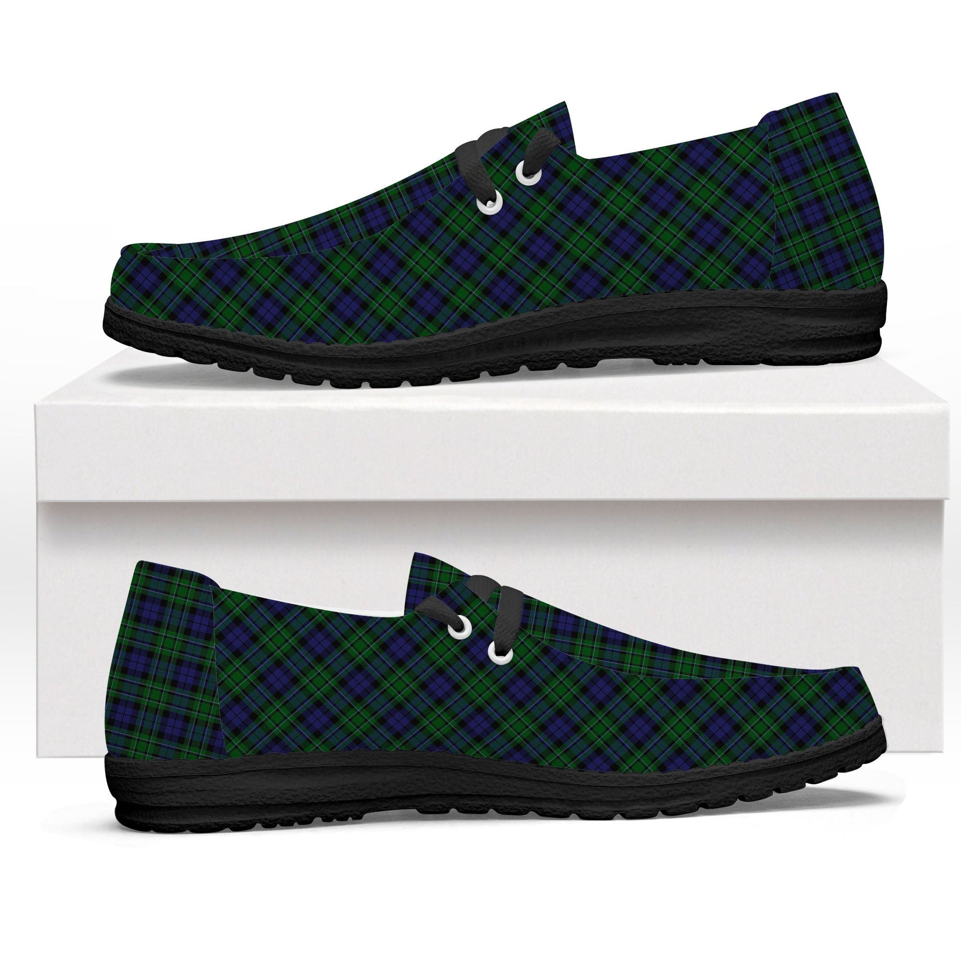 ScotsTee Shop Scottish McCallum Modern Tartan Plaid Canvas Loafer Shoes
